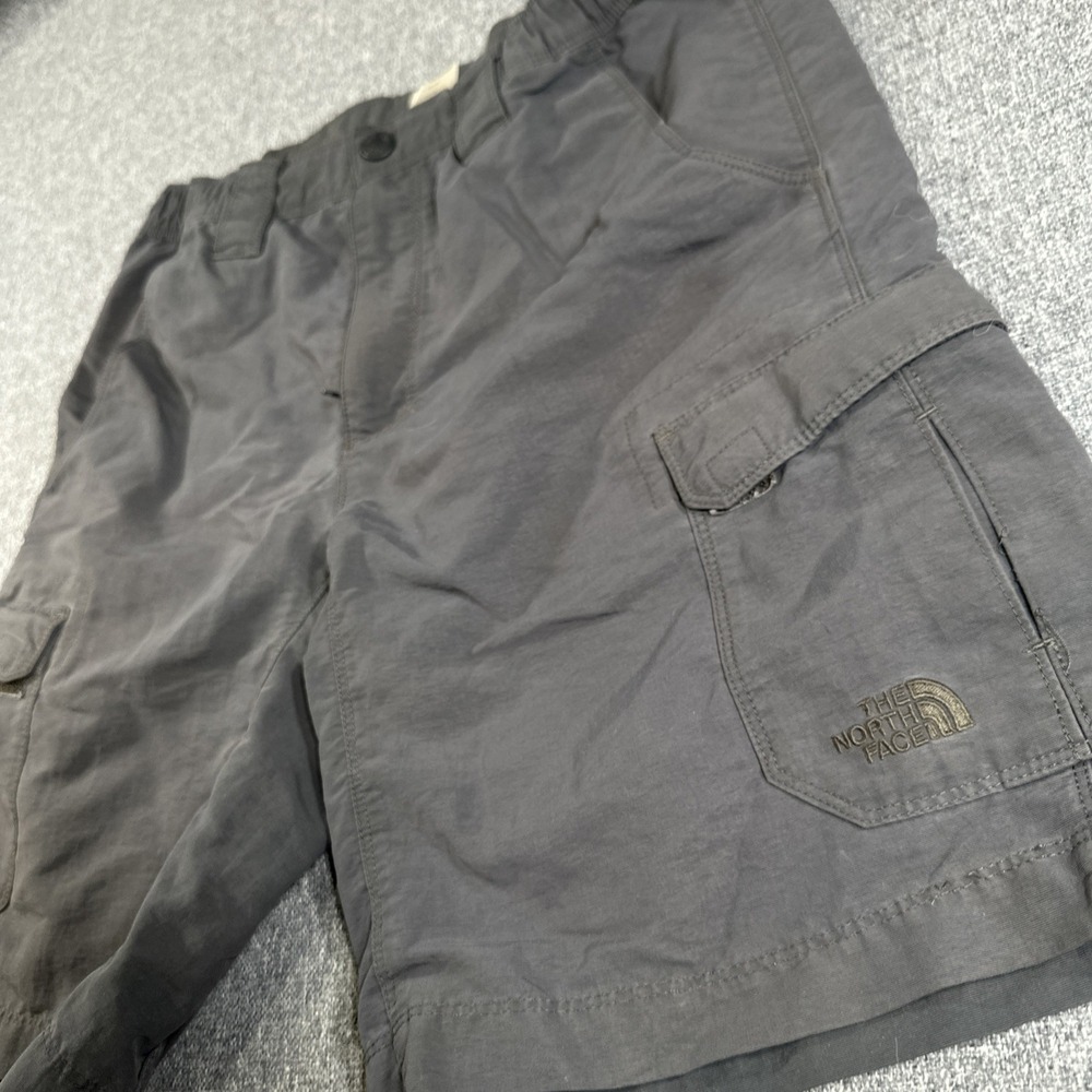 The North Face Cargo Shorts Mens Medium Gray Outdoor Hiking Utility - Picture 2 of 5